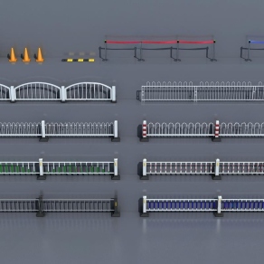 现代道路隔离带3D模型下载